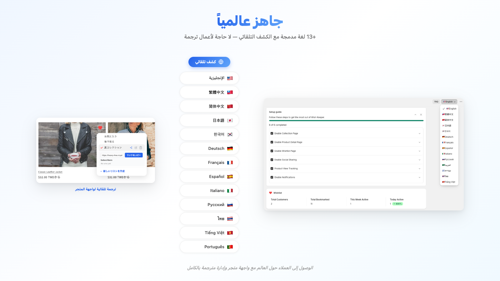 Global ready with 13+ languages
