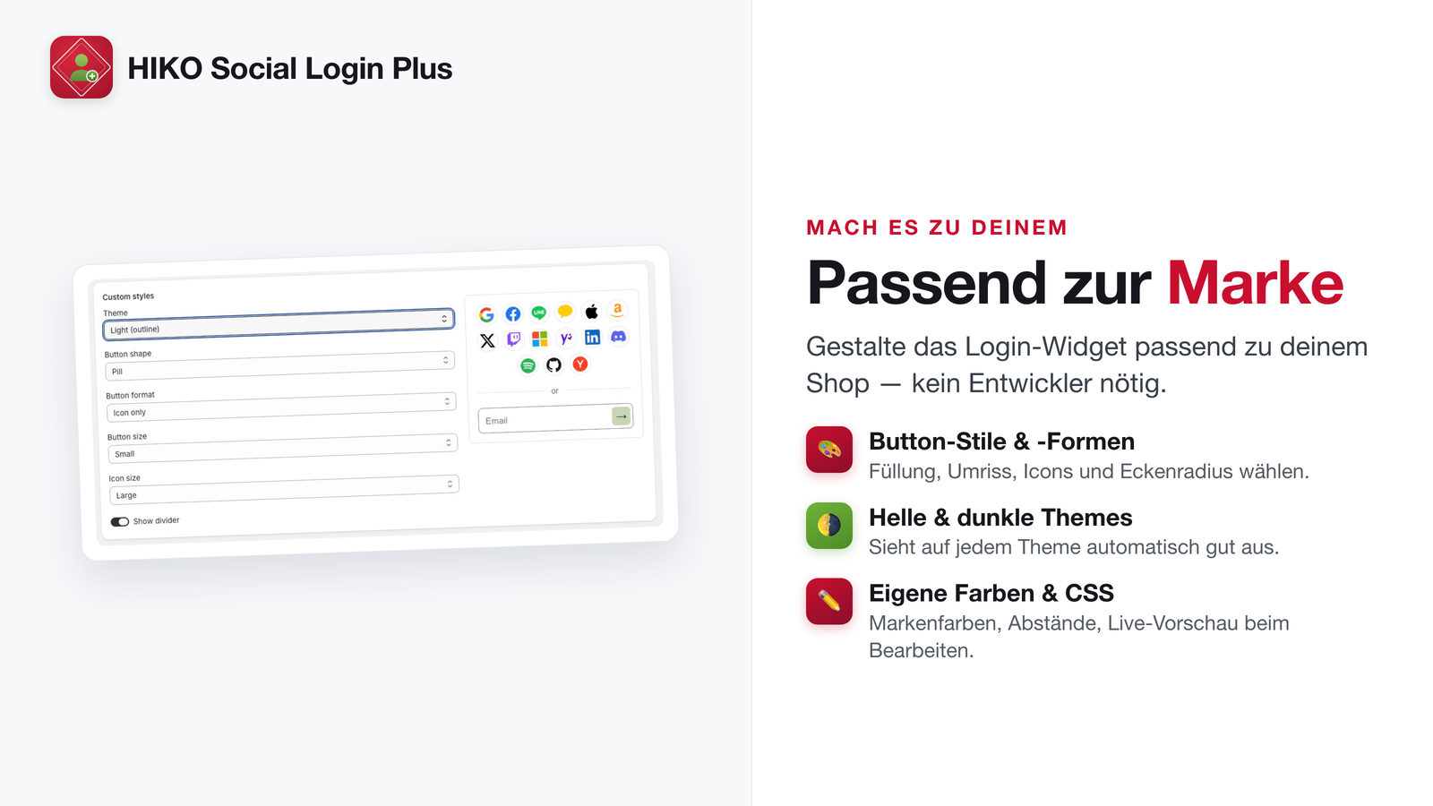 Das Anmelde-Widget an Ihre Marke anpassen